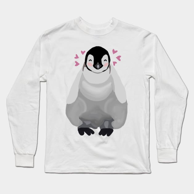 Baby Penguin Long Sleeve T-Shirt by Artstuffs121